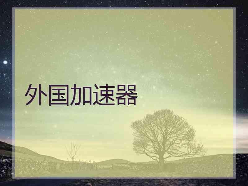外国加速器