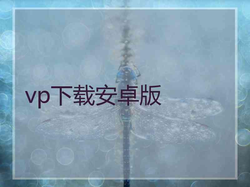 vp下载安卓版