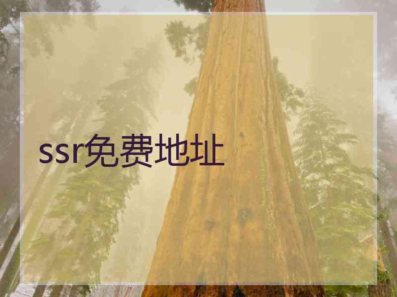 ssr免费地址