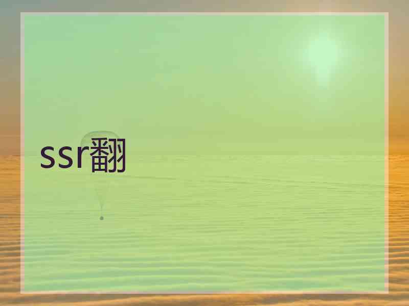 ssr翻