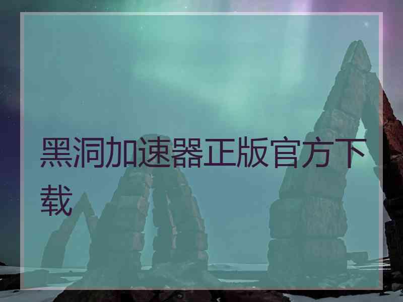 黑洞加速器正版官方下载