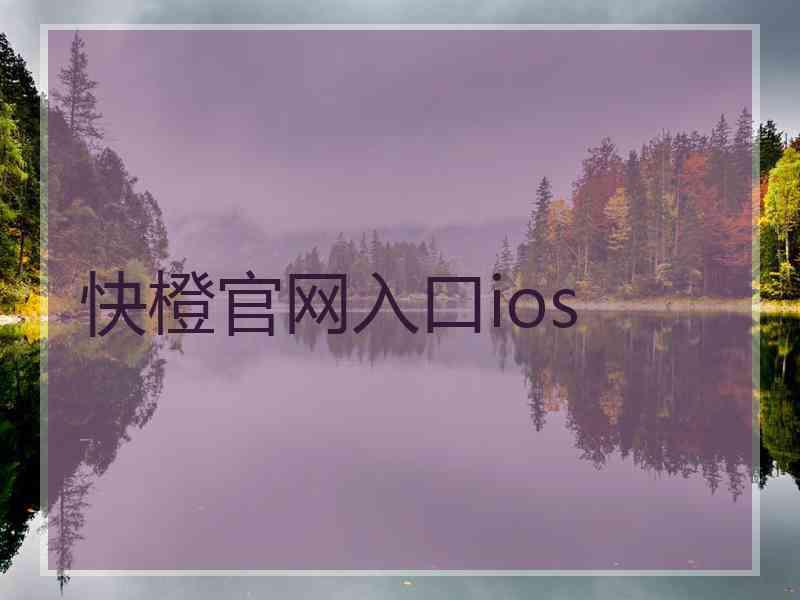 快橙官网入口ios