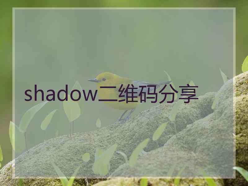 shadow二维码分享